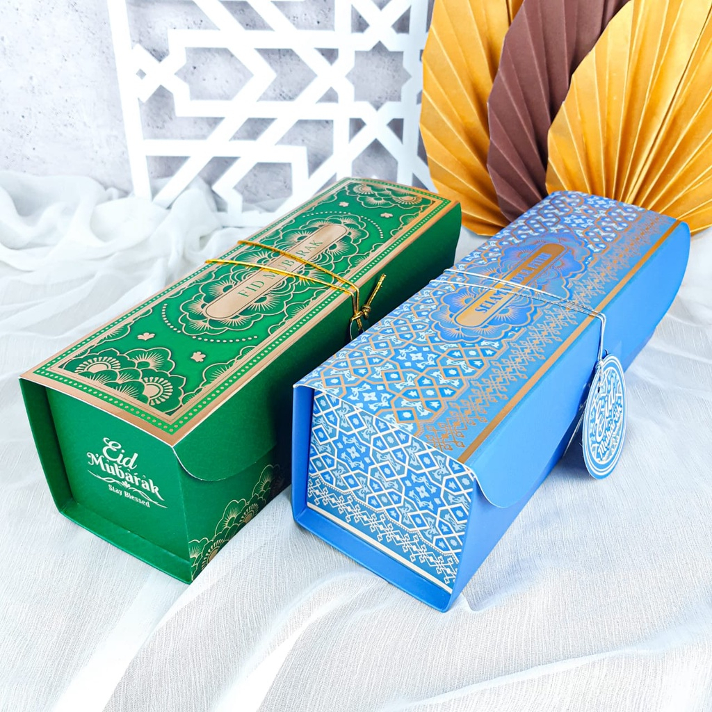

(5 Pcs) Dus Bolu Gulung 8x25 Kotak Packaging Parcell Kue Lebaran Box Roll Cake Kotak Cookies Sack Eid Mubarak