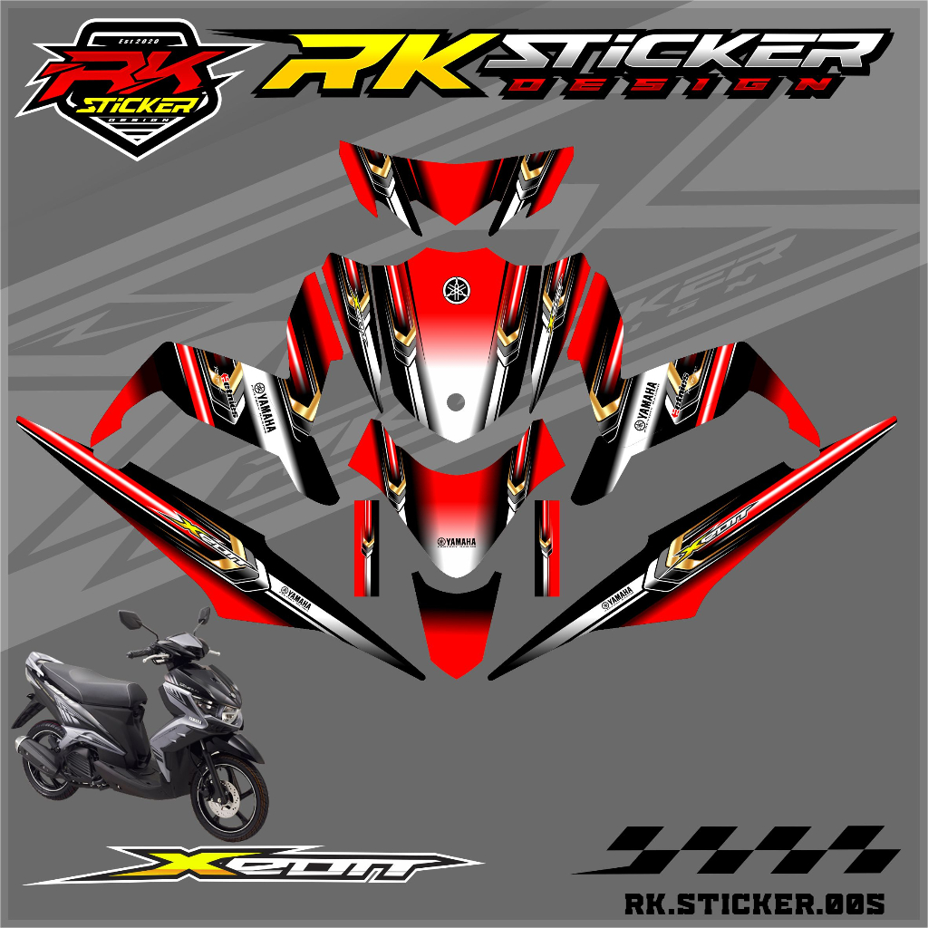 Sticker Decal Xeon GT 125 - Sticker Decal Full Body Motor Xeon GT 125. RK.05