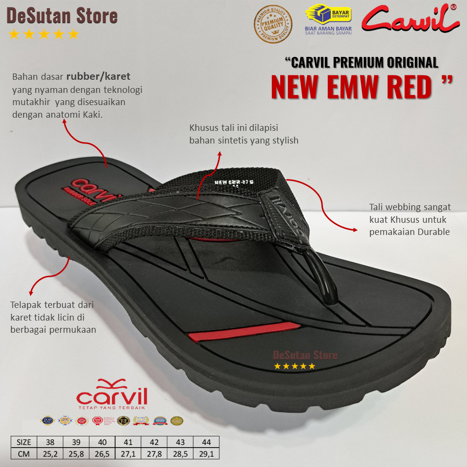 Sandal Pria Sandal Carvil NEW EMW ORIGINAL Sandal Casual Fashion