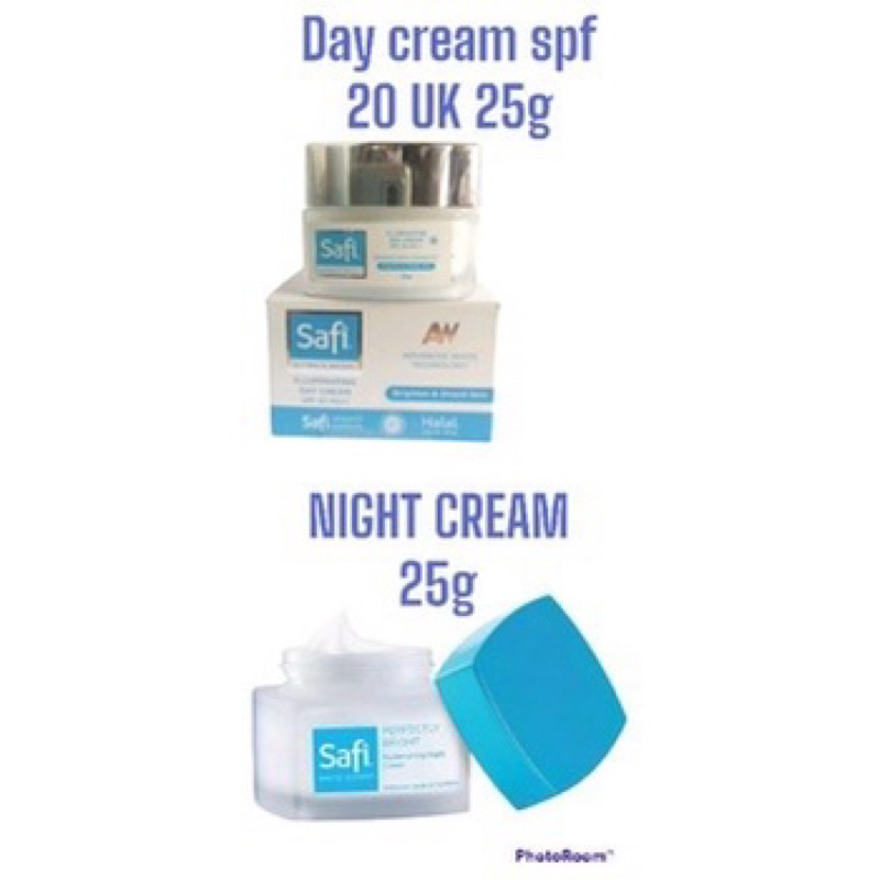 Safi ultimate bright day cream,we night cream 25gr.plembab wajah whitening