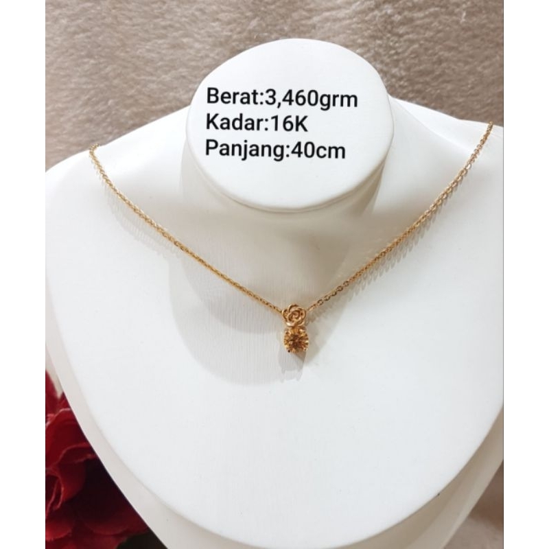 Kalung emas 70 mawar kuning