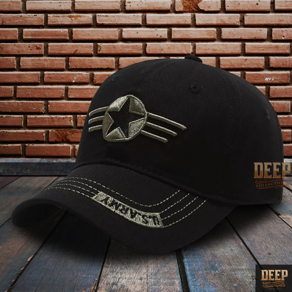 Topi Baseball Dewasa Motif US Army | Topi Tentara Amerika Kekinian | Topi Bisbol Hitam Militer Cowok