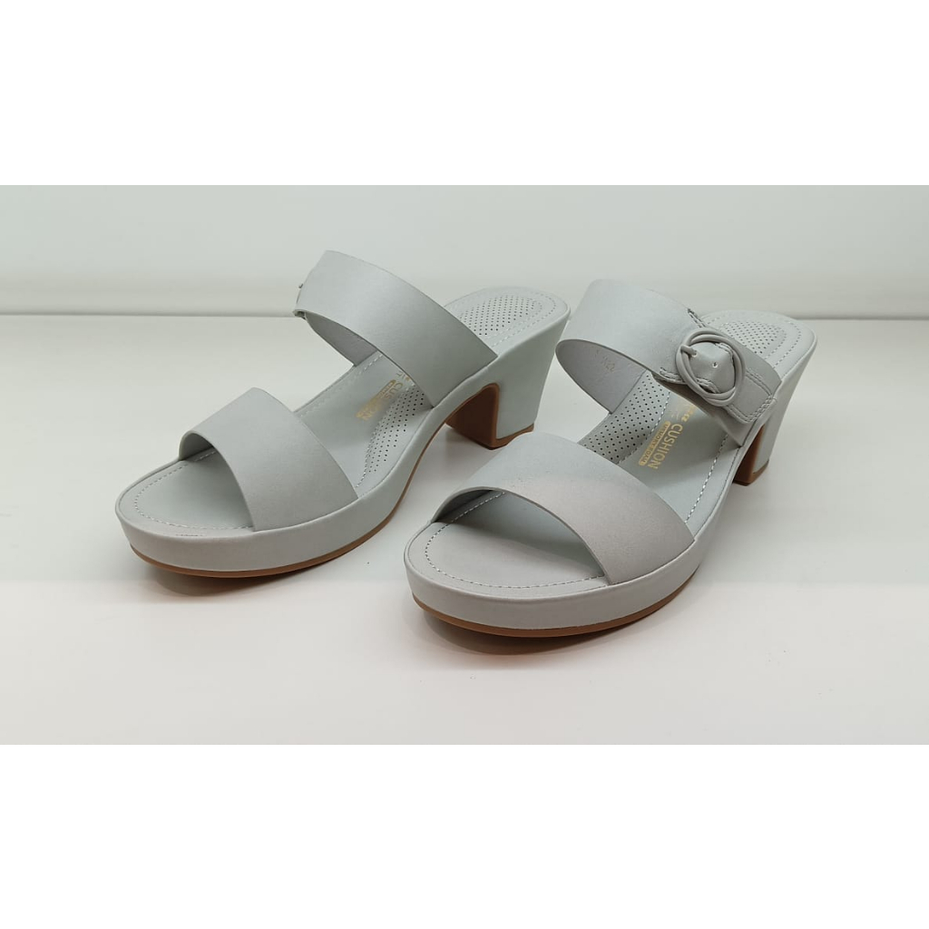 Bata Sandal Comfit Heels Wanita Grey 7919315