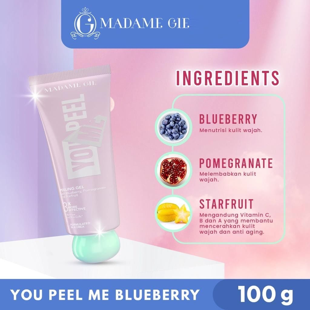 ✿ELYSABETHME✿ Madame gie YOU PEEL ME PEELING GEL scrub badan dan wajah peel off angkat sel kulit mati wajah dan badan leher