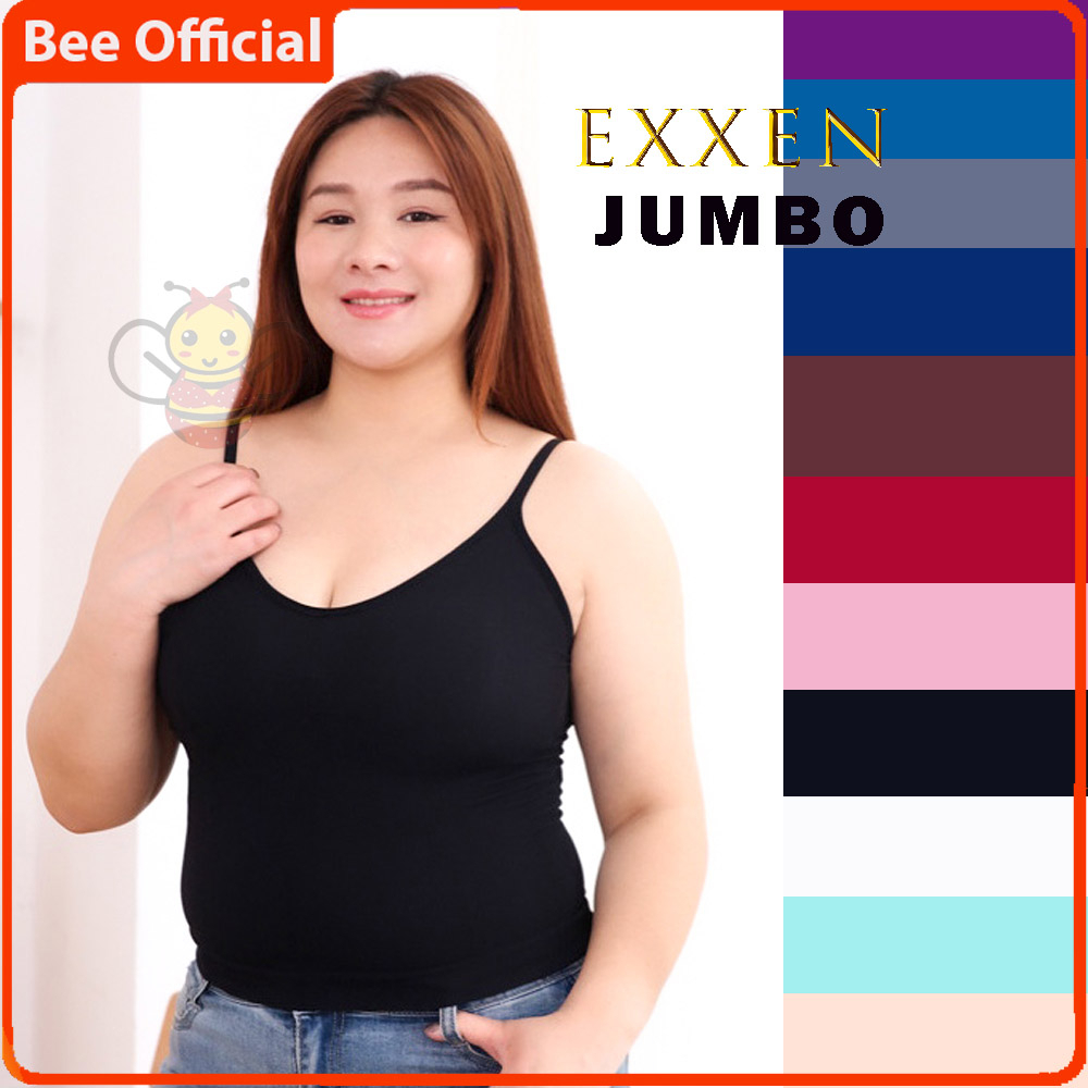 BEE - TANKTOP JUMBO POLOS ( SOFT SPANDEK ) Ukuran Besar / Tank Top Wanita Tali Kecil Big Size EXXEN