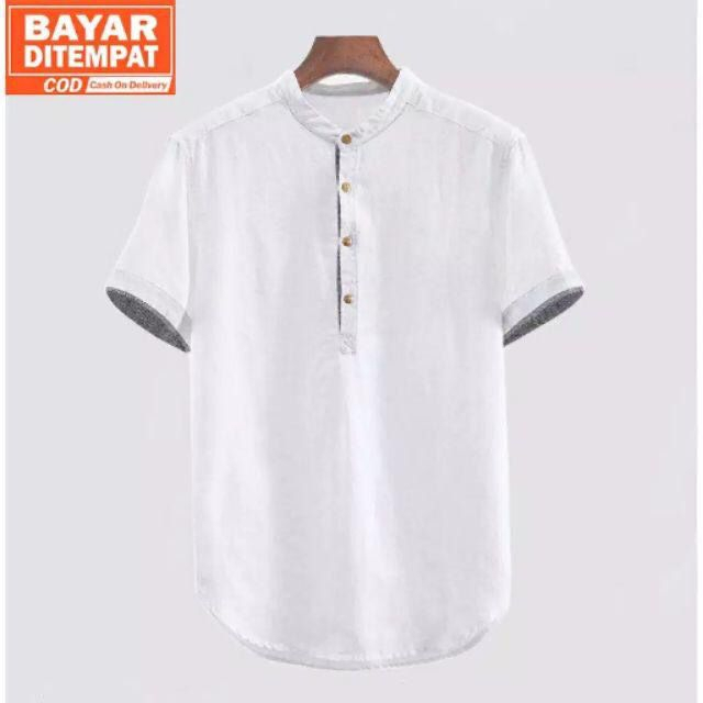 Baju Koko Kurta Hanafi Pria Dewasa Lengan Pendek