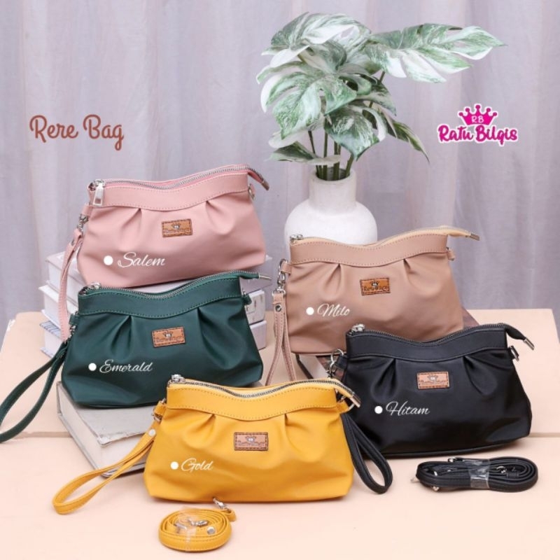 READY STOK TAS SELEMPANG RERE BAG BY RATU BILQIS BAHAN CHOCOLY ANTI AIR WATERPEPOOF PREMIUM