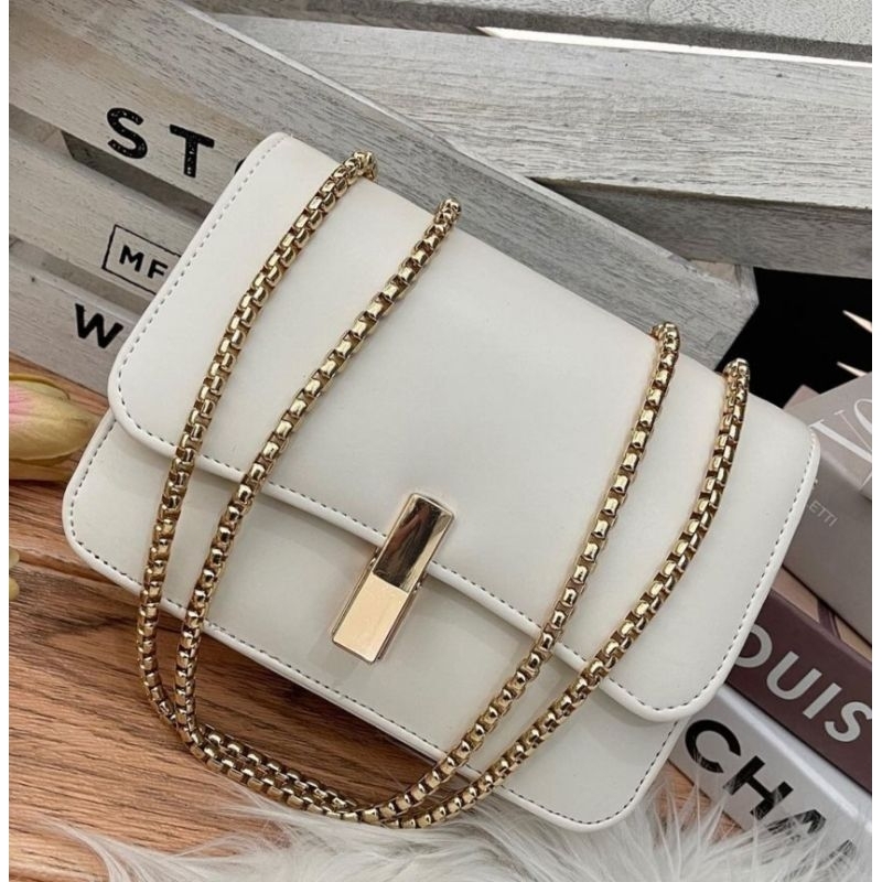 Tas wanita Zeyva Tas Selempang Bahu Tali Rantai import