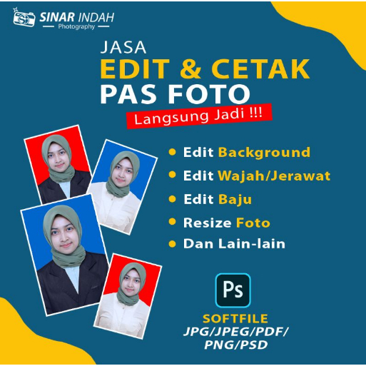 Edit Pas Foto / edit baju jas / edit background