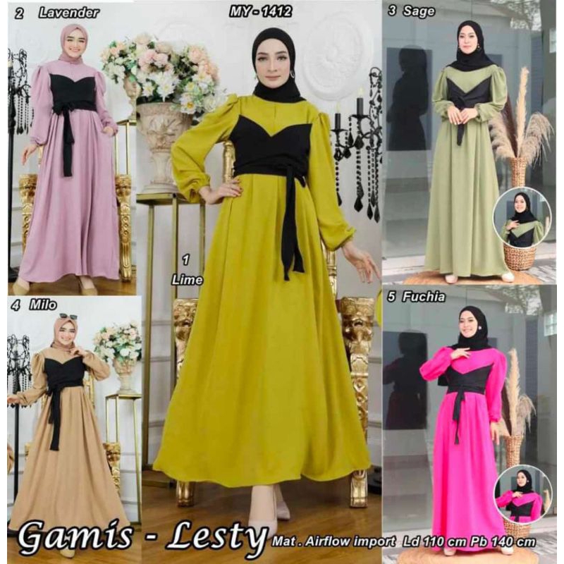 GAMIS CRINCLE/GAMIS LESTY TERBARU/GAMIS TALI KELILING
