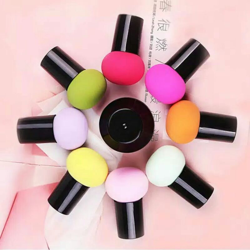 ✿ELYSABETHME✿ a͓̽k͓̽s͓̽e͓̽s͓̽o͓̽r͓̽i͓̽s͓̽ spons kuas jamur beauty blender gagang lembut utnuk aplikasi bb cream foundation