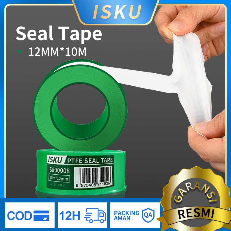 ISKU Seal Tape PTFE sealtape Isolasi air 12mm x 10m