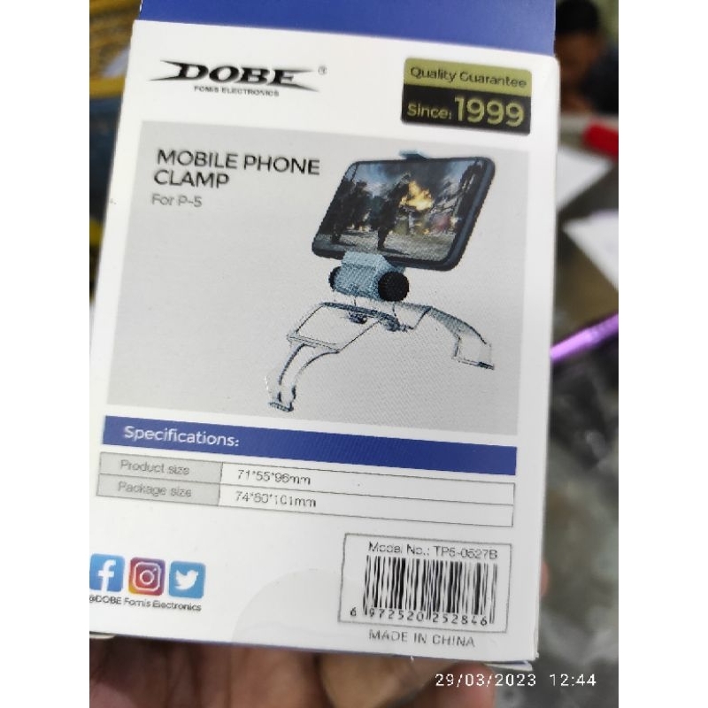 DOBE TP5-0527B Mobile Phone Clamp Holder Controller Stik PS5 Dualsense