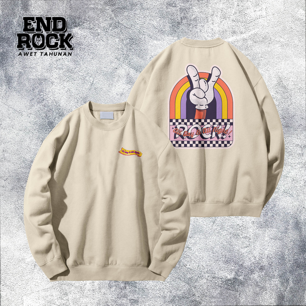 Crewneck Exclusive Original Endrock Tema Rock All Day DTFS133