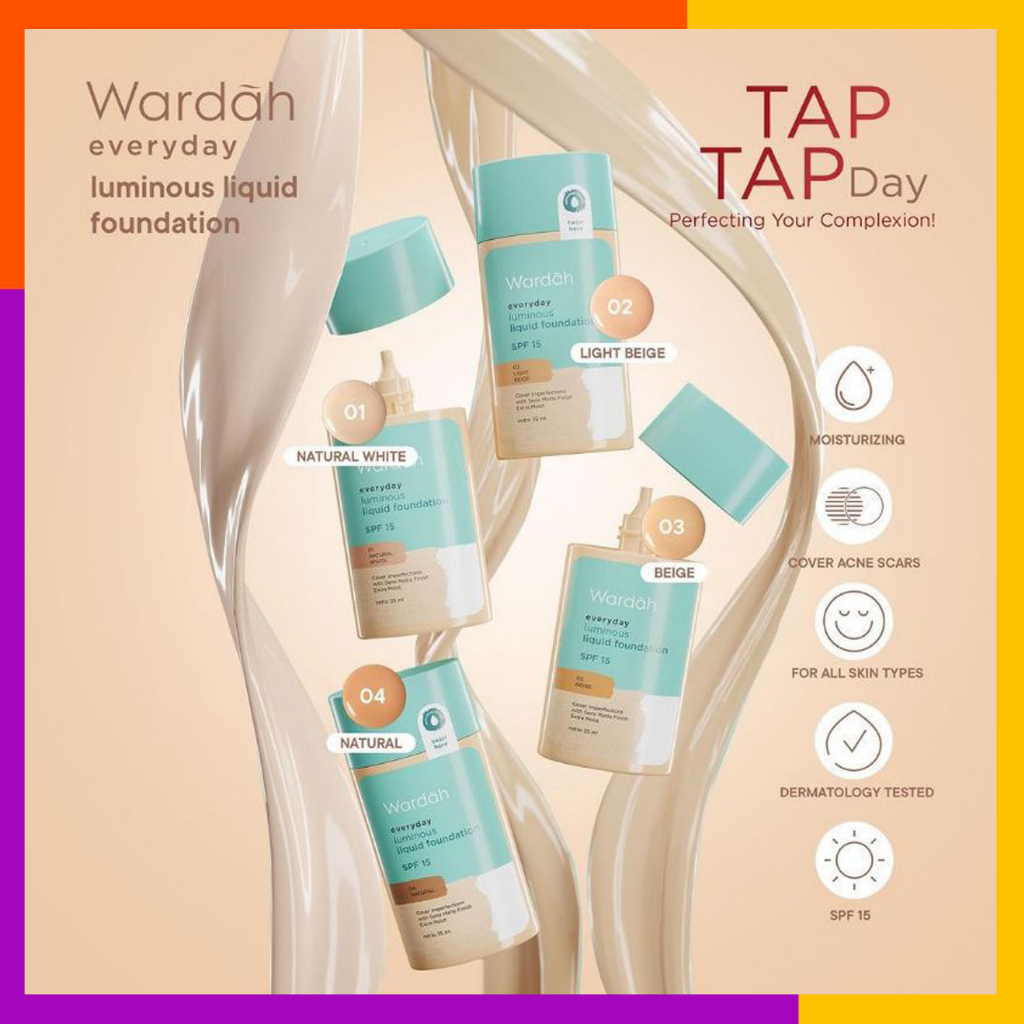 Wardah Everyday Luminous Liquid Foundation | 35ml BPOM