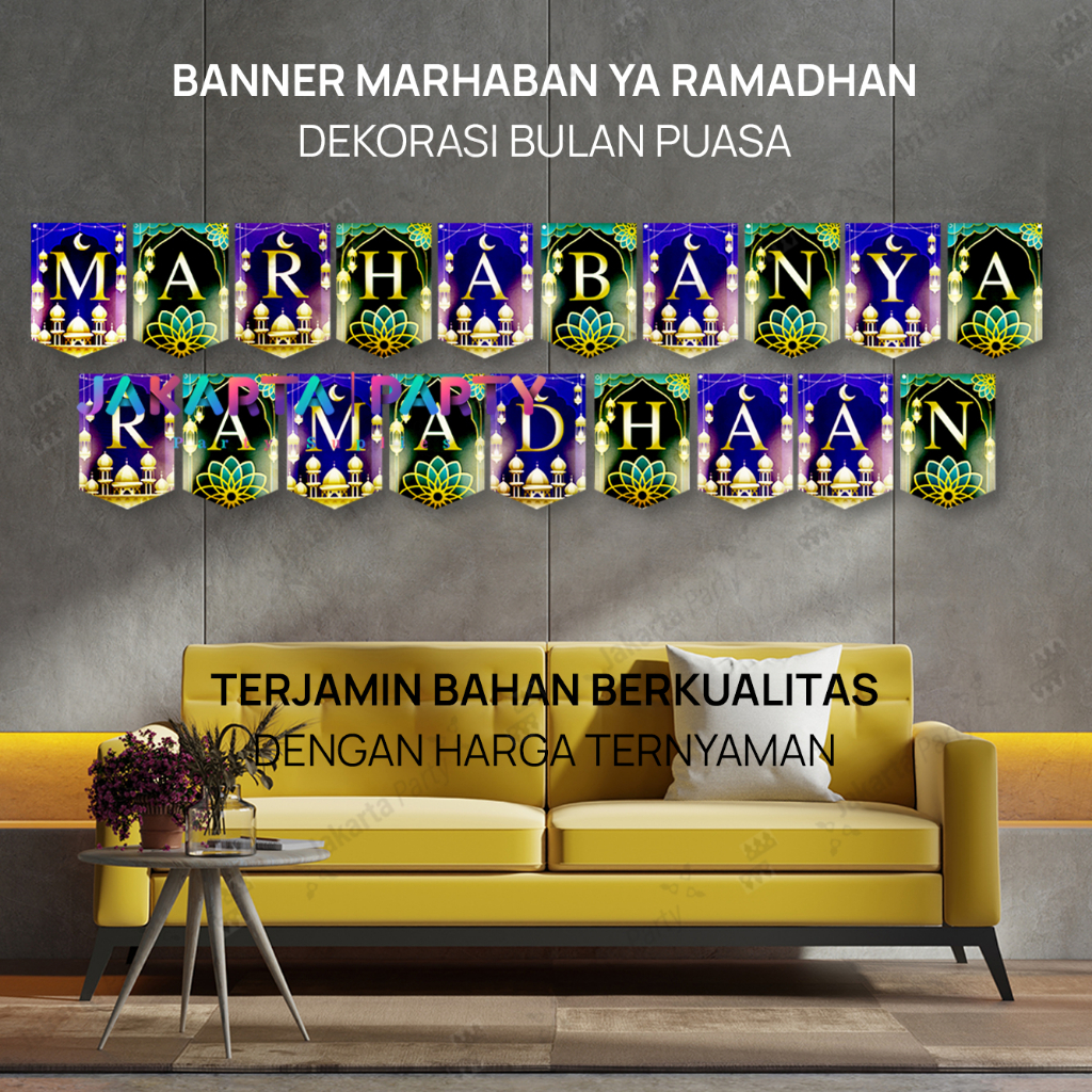 Banner Marhaban Ya Ramadan Bunting flag Ramadan Mubarak BannerLebaran