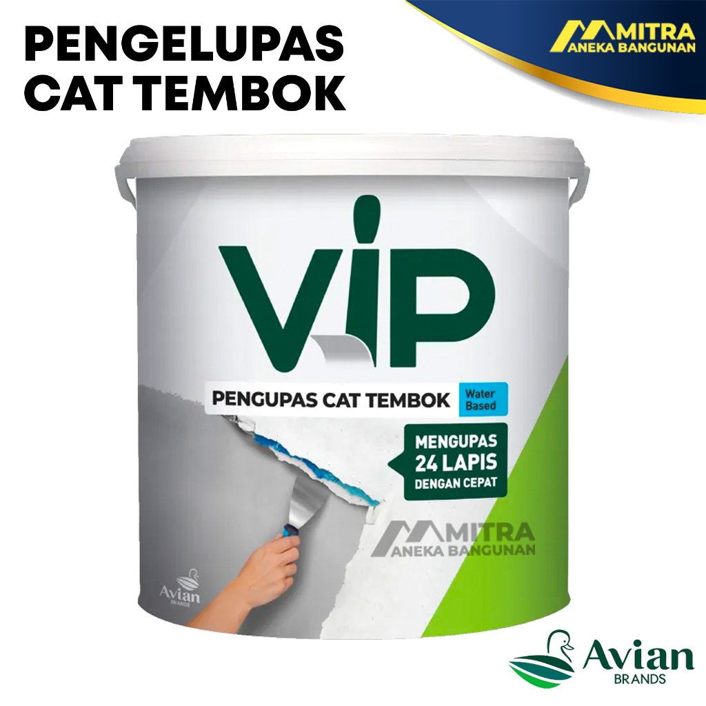 Promo Pengelupas Cat Tembok Waterbased Vip Avian 1 Kg / Perontok Cat Tembok