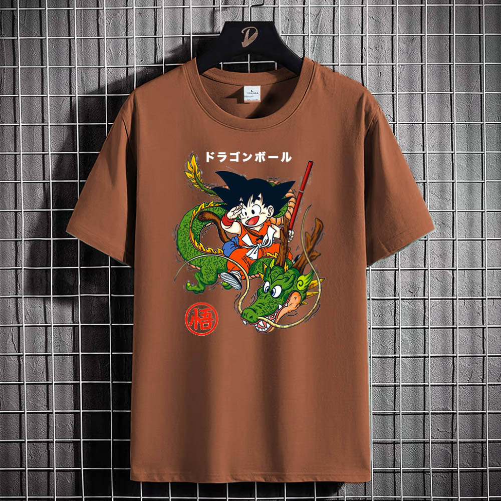 Kaos Tshirt Pria Baju GOKU DRAGON Distro Basic Lengan Pendek Cowok Kasual DTF