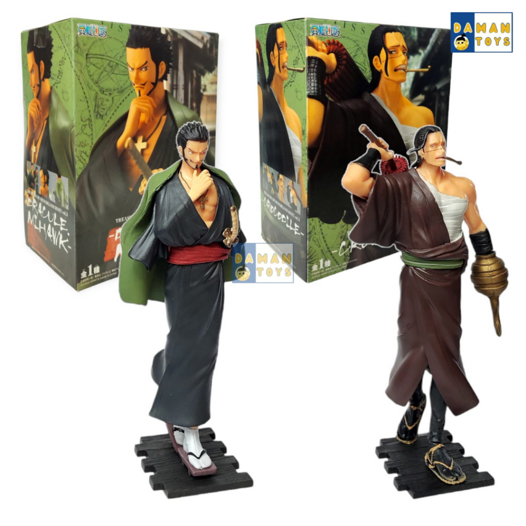 Action Figure One Piece Dracule Mihawk Crocodile Anime