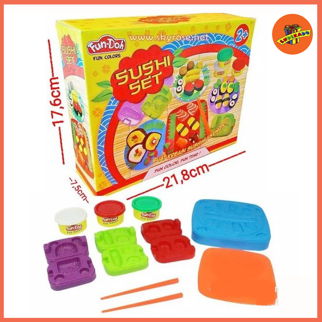 Fun Doh Sushi Set - Lilin Plastisin FunDoh Mainan Edukasi Anak