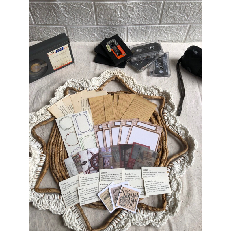 

[TGP005] 40 pcs - Journal Kit / Jurnal Kit / Paket Bujo / Journaling / Vintage Journal Kit / Aesthetic Journal Kit / Scrapbook Journaling Vintage / Bujo Penpal Bullet