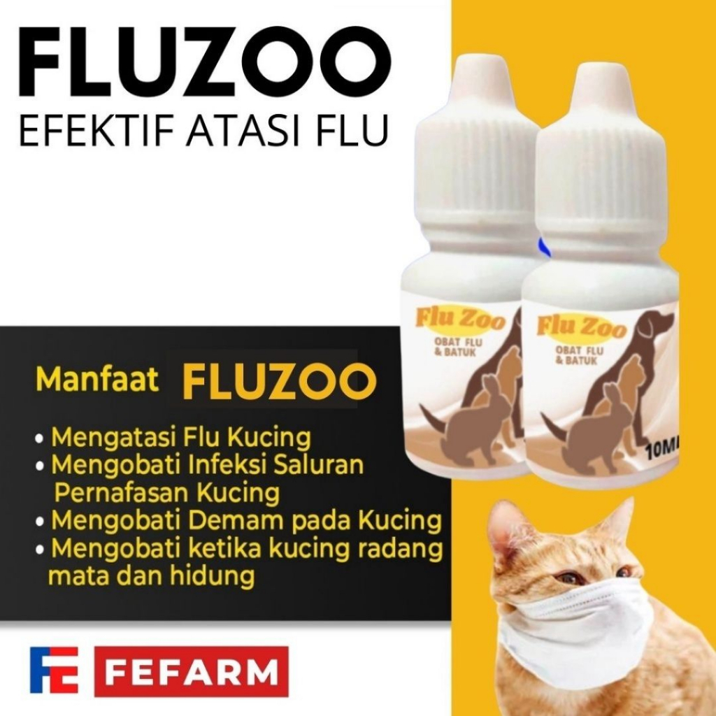 Obat Flu Pilek Dan Demam Pada Kucing FLUZOO FEFARM