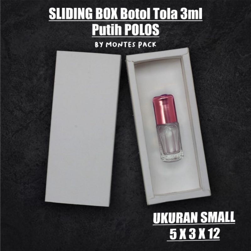 

SLIDING BOX SMALL untuk tola 3ml / Sliding Box ukuran Mini / Box Parfum botol tola 3ml