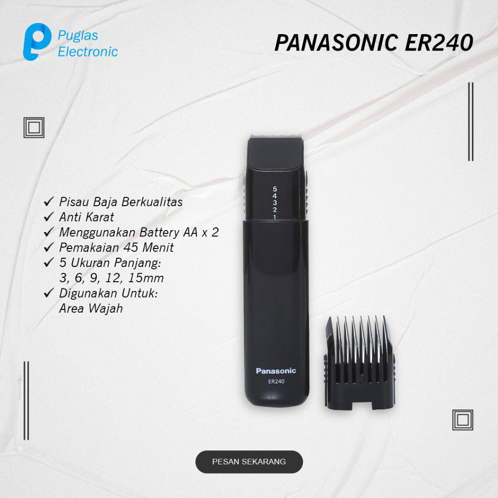 Mesin Cukur Elektrik Panasonic ER240 Alat Pencukur Jambang Kumis Jenggot Electric Shaver