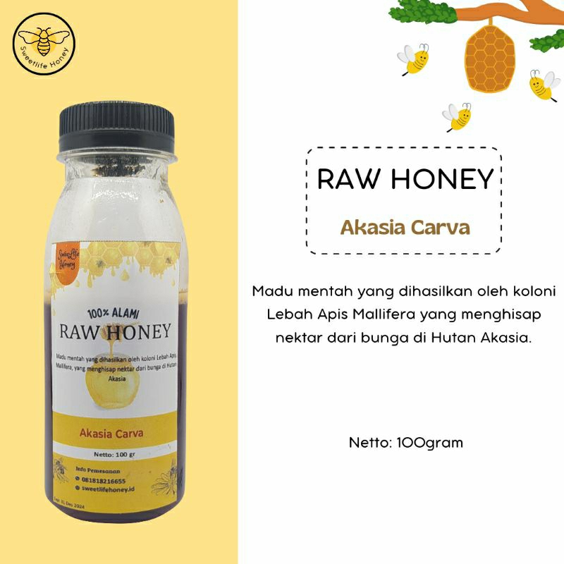 

Madu Murni Mentah Madu Asli Hutan Akasia Carva 100gram Pure Raw Honey