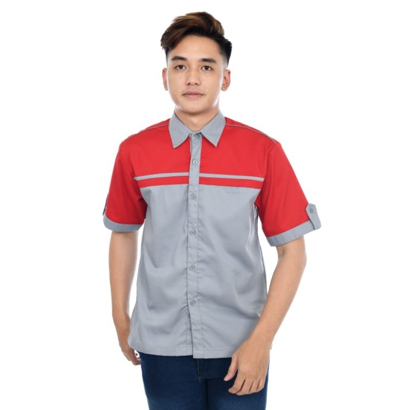 seragam kerja pria murah tambah bordir/custom seragam karyawan kantor pabrik sekolah perkantoran rumah sakit yayasan/baju pria &amp; wanita costumer