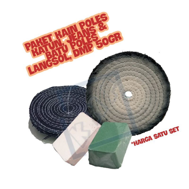 PAKET POLES KAIN KATUN, JEANS & BATU POLES LANGSOL, DMP MINI