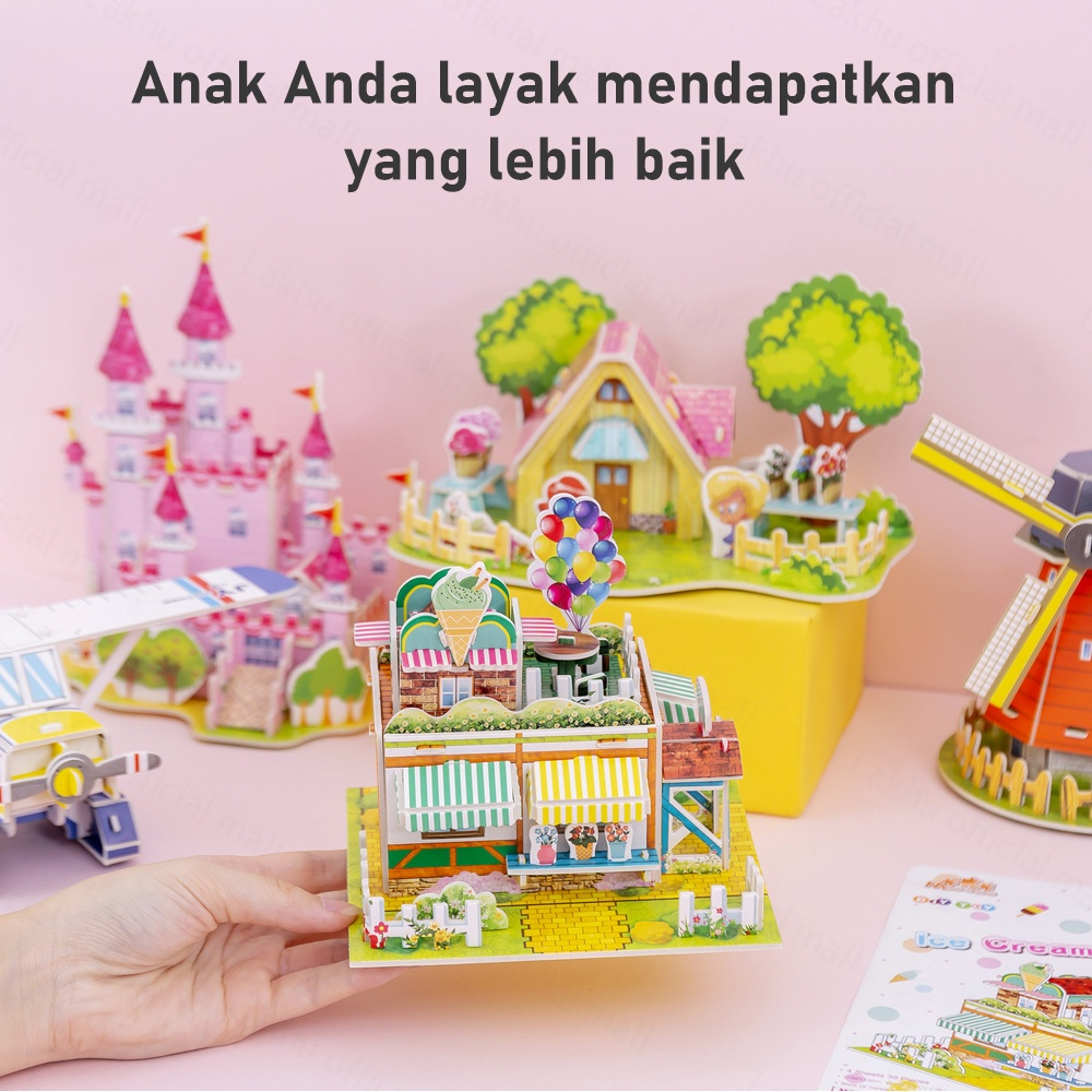 Puzzle 3D DIY Foam 666 mainan edukasi anak / 3D edukasi puzzle anak / Paper Foam