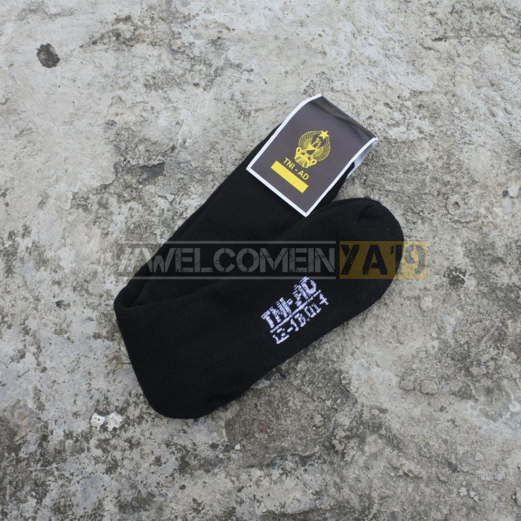 Kaos Kaki PDL Hitam TNI / Kaos Kaki Hitam Tebal Standard TNI