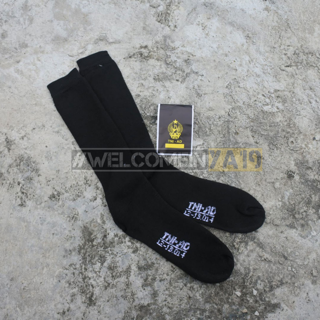 Kaos Kaki PDL Hitam TNI / Kaos Kaki Hitam Tebal Standard TNI