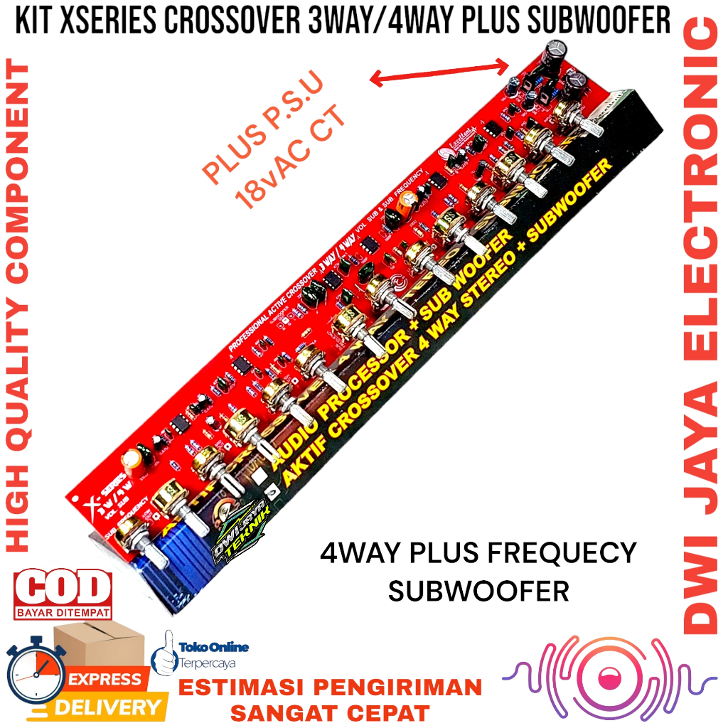 Terangshop17 Kit Crossover 3Way/4Way+Subwoofer X Series