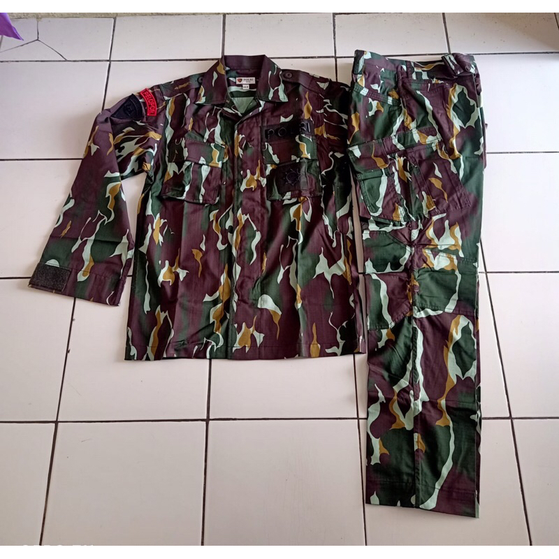 SERAGAM PDL BRIMOB MODEL TACTICAL (loreng, hitam, hijau,coklat)