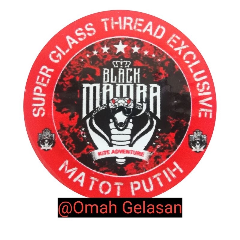 Gelasan MATOT PUTIH BLACK MAMBA 0.23 / [Glass Thread BLACK MAMBA White Dead String Import Original