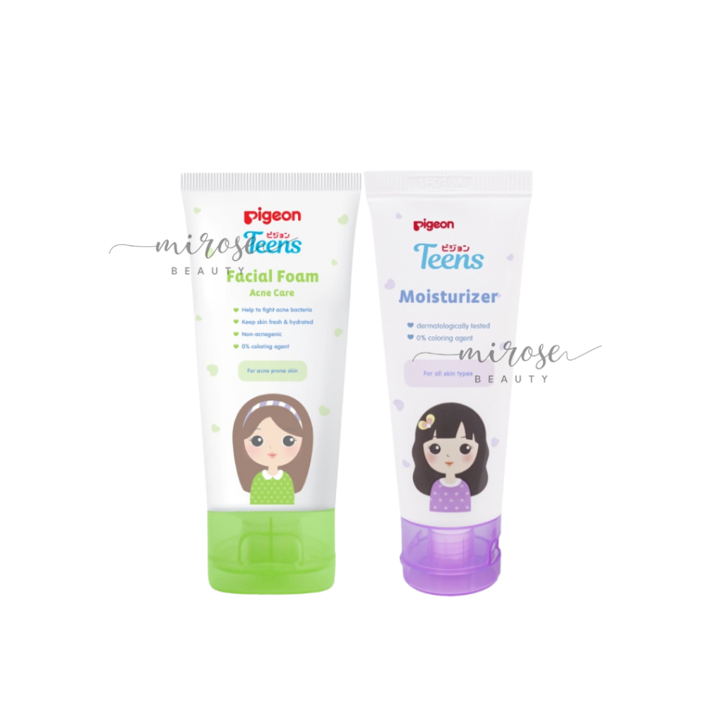 [ISI 2] PIGEON TEENS Paket HEMAT 1 : Face Wash 40ml + Moisturizer 20ml | Paket HEMAT Remaja Isi 2