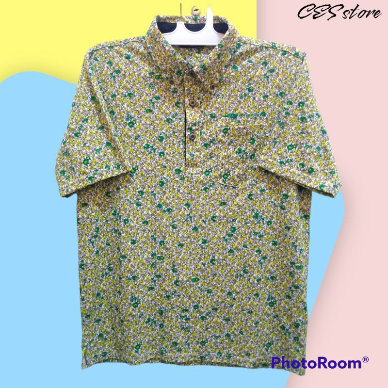 jersey sport olahraga casual kerah tigora