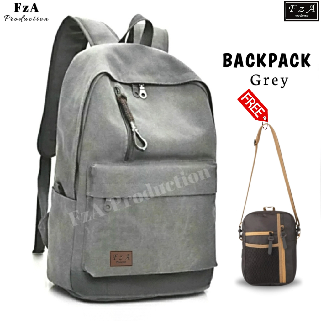 FzA Official - Tas Ransel Distro Casual pria wanita / Tas Ransel Laptop / Tas Ransel Sekolah Backpack Original -GRSL