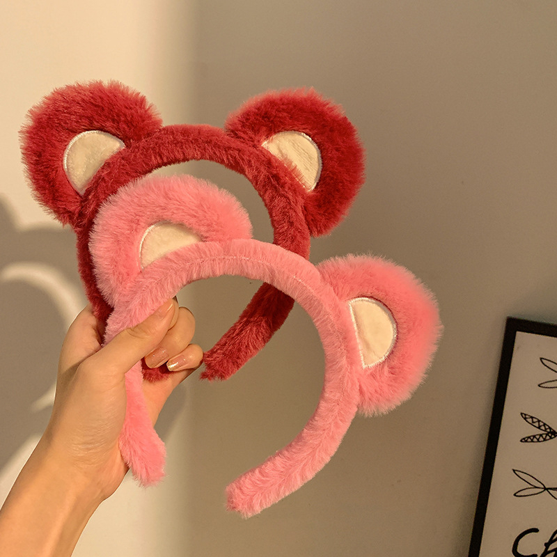 BANDO RAMBUT LUCU WANITA BENDO CUTE EAR HEADBAND TELINGA BERUANG HAIRBAND BULU FURRY KOREA