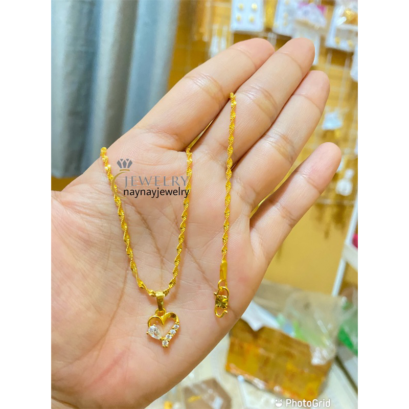 Kalung Plintir love terbaru 45cm / lapis emas 24k