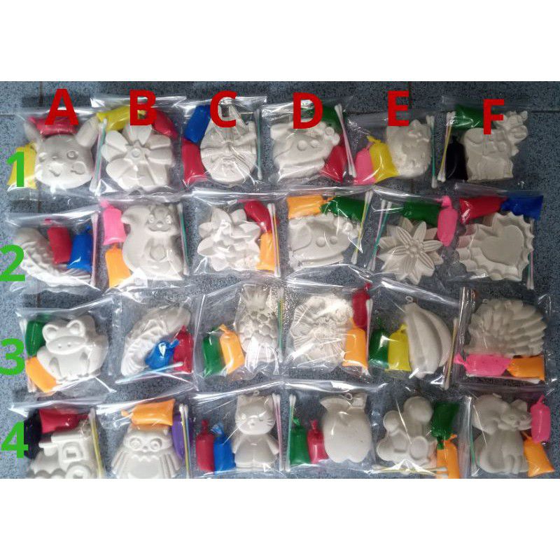 painting patung gypsum 3D