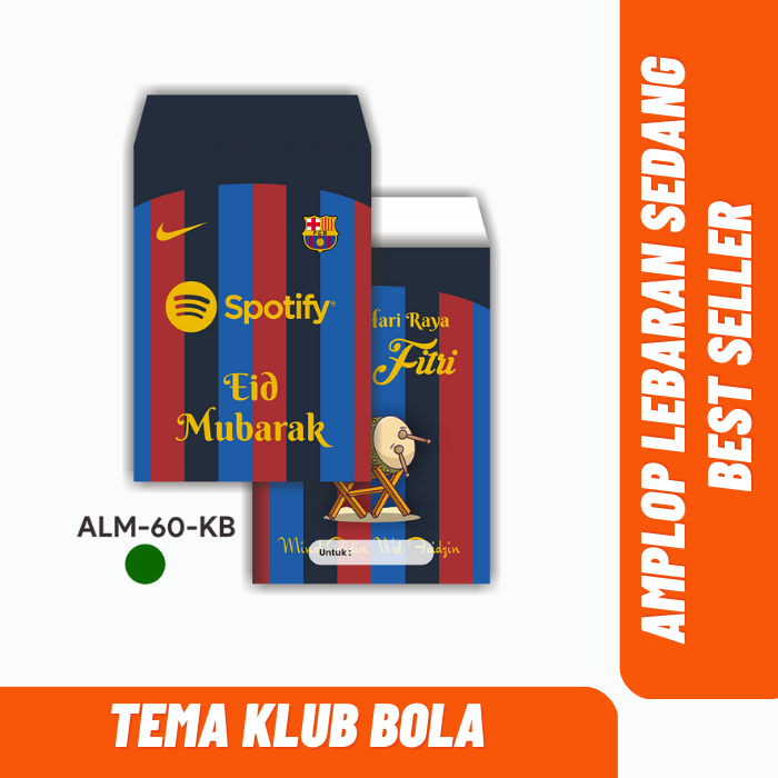 AMPLOP LEBARAN 2023 ISI 10 PCS SERI KLUB BOLA