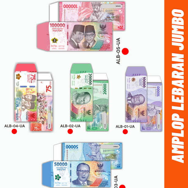 

AMPLOP LEBARAN 2023 JUMBO ISI 10 PCS SERI UANG