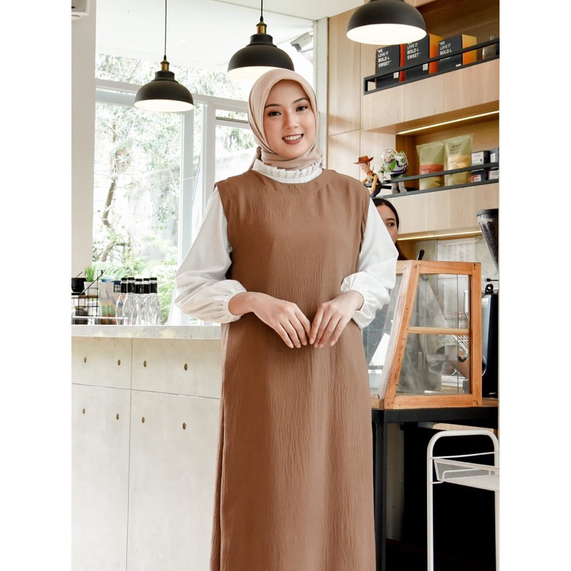 SALWA BASIC DRESS CRINCKLE PREMIUM BY MISHA LABEL / INNER DRESS CRINCKLE AIRFLOW