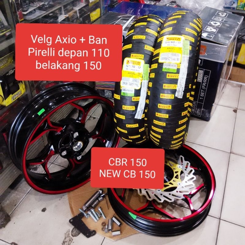 Velg Axio & Ban Pirelli Cbr 150 facelift K45G K45N K45R New Cb 150R led Cbr150 lokal k45 CBU