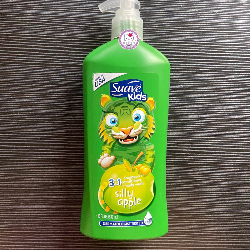 Suave Kids 3 in 1 Shampoo Conditioner Body Wash Silly Apple 532ml