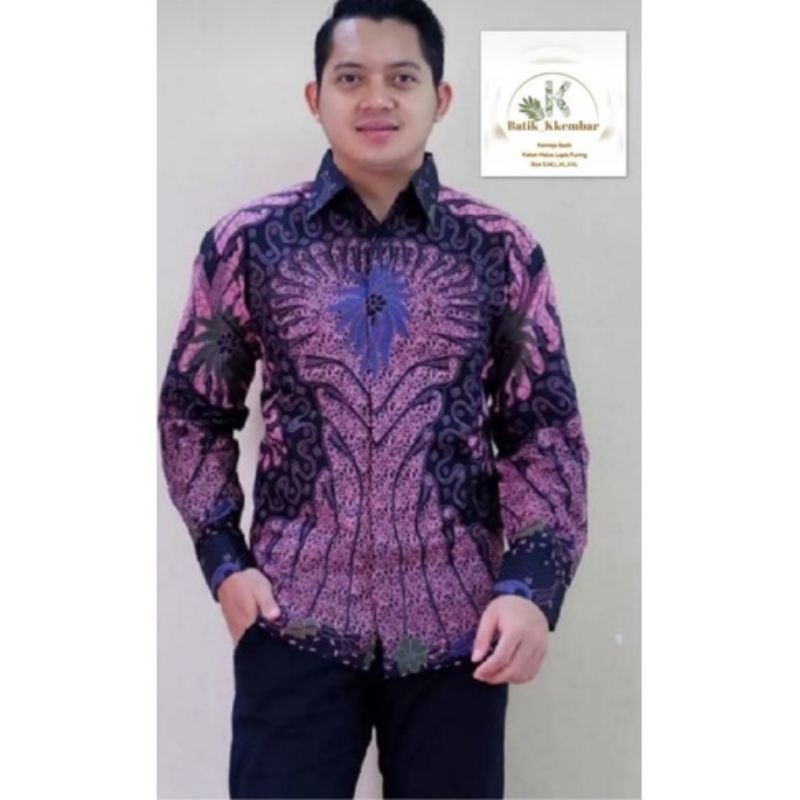 KEMEJA BATIK MODERN SLIMFIT PANJANG BAHUN KATUN HALUS FULL FURING HALUS