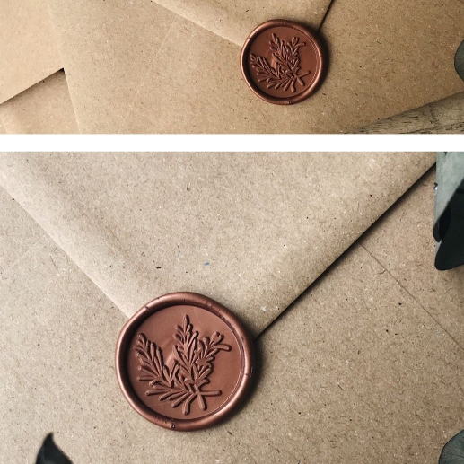 

(N.05) Rosemary Wax Seal / Wax Coin - 1 Pcs seal wax coin sticker siap pakai ready stock (Include double tape)